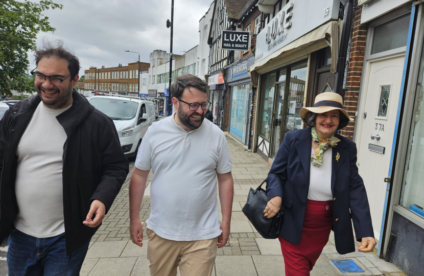 Thomas with his ward colleagues, Josh Coldspring-White and Alexa Michael